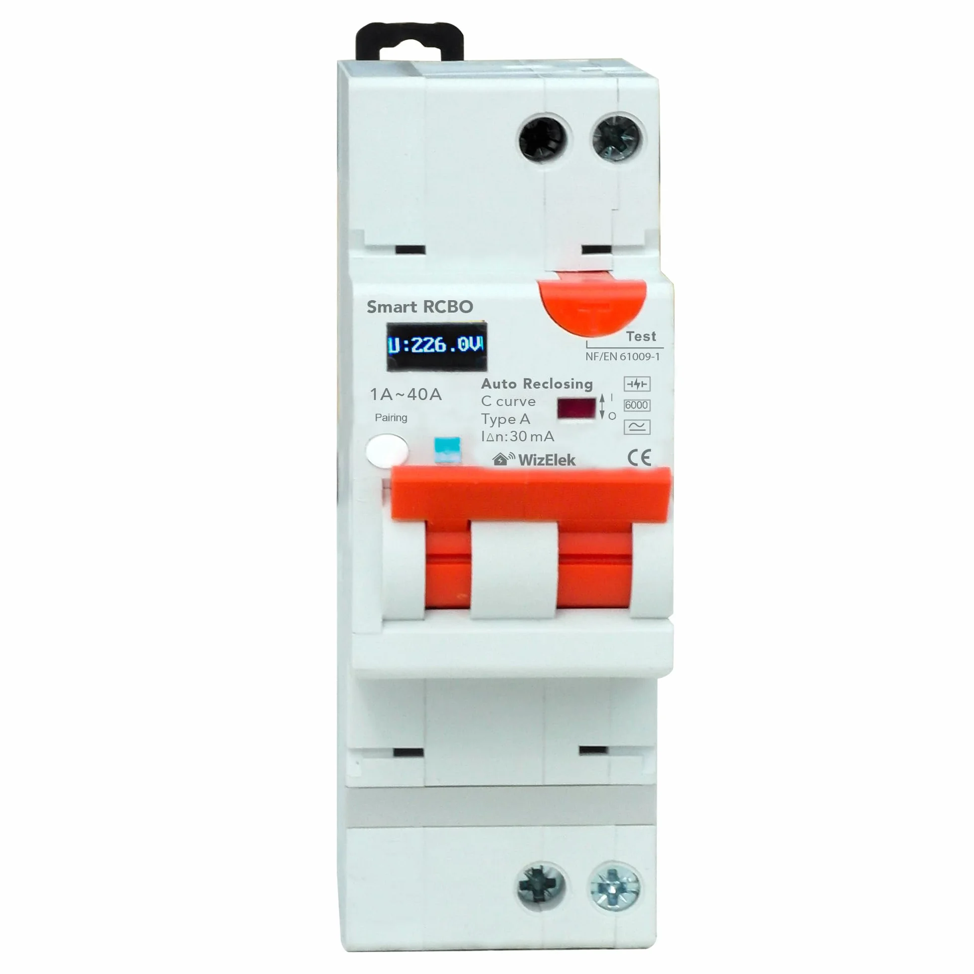 Interruptor Diferencial Magnetotérmico Wi-Fi Tuya RCBO 1-40A Tipo A & AC 30mA Rearme Automático Pantalla OLED