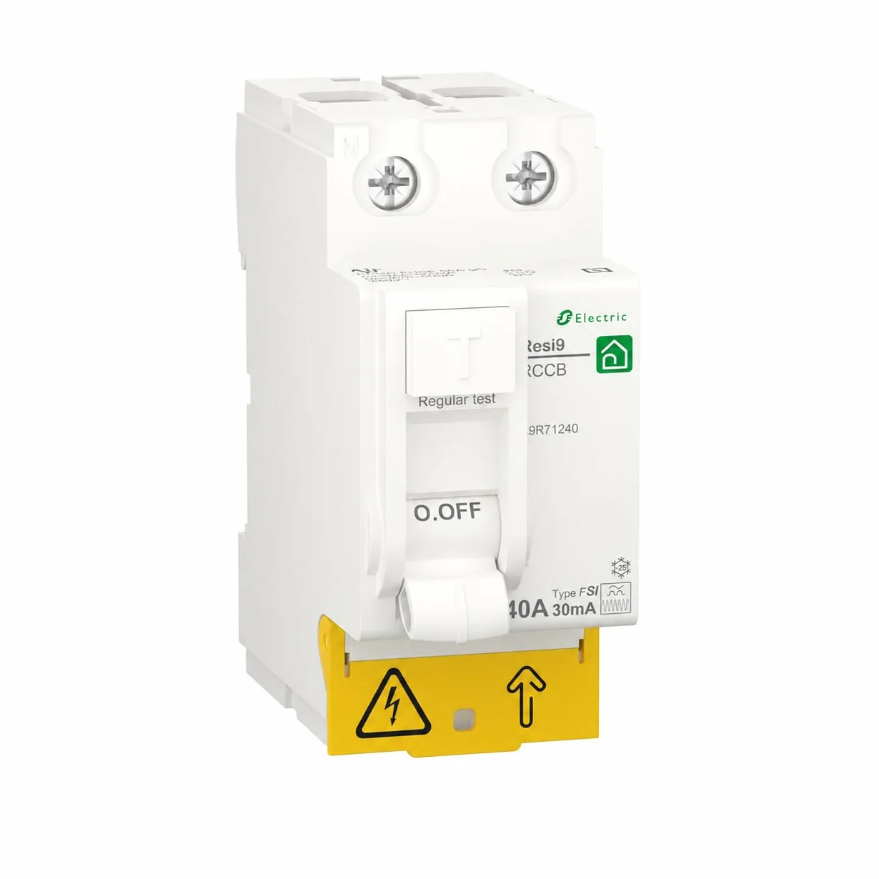 Rasmacor | Diferencial R9R71240 | Interruptor Diferencial Superinmunizado 2P 40A 30MA -F-SI | Resi 9 - RCCB | 230V - Type F SI - 50/60 Hz | 81x36x73mm